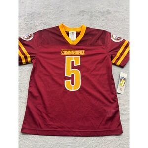 NFL Washington Commanders Jayden Daniels 5 Youth L 12/14 Jersey Burgundy Gold
